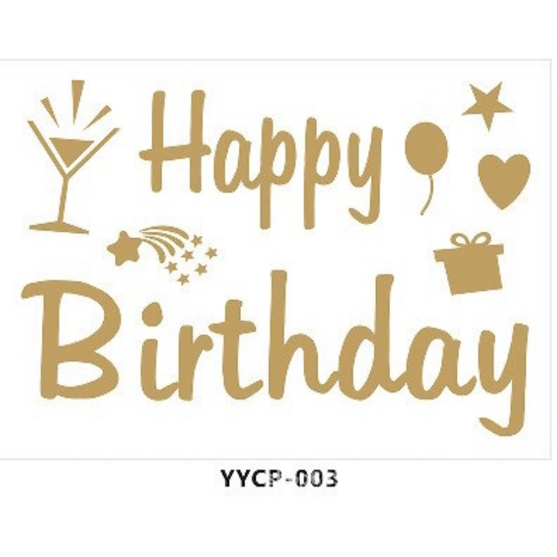 4pcs Birthday Pompom Stickers - Sparkle up Your Celebrations