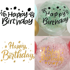 4pcs Birthday Pompom Stickers - Sparkle up Your Celebrations