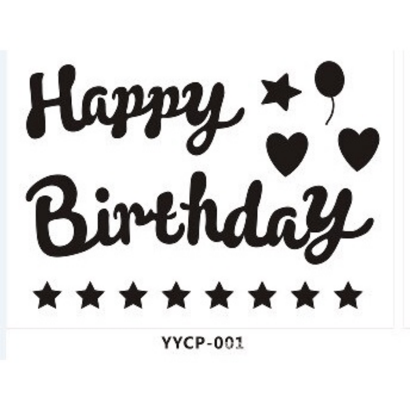 4pcs Birthday Pompom Stickers - Sparkle up Your Celebrations