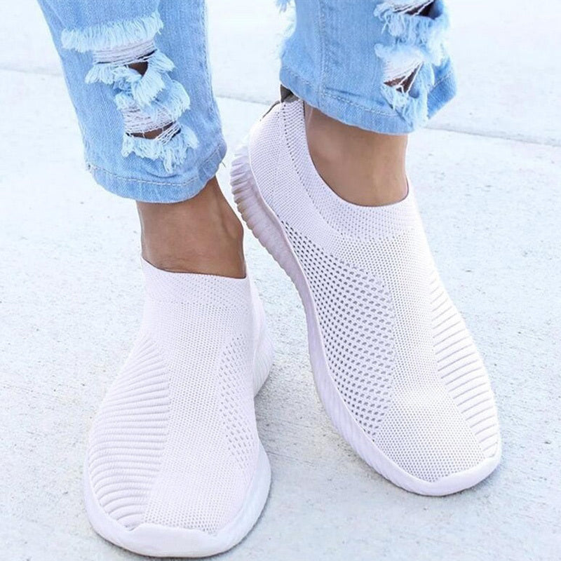 Women's Casual Knit Sneakers Lightweight Slip-On Shoes