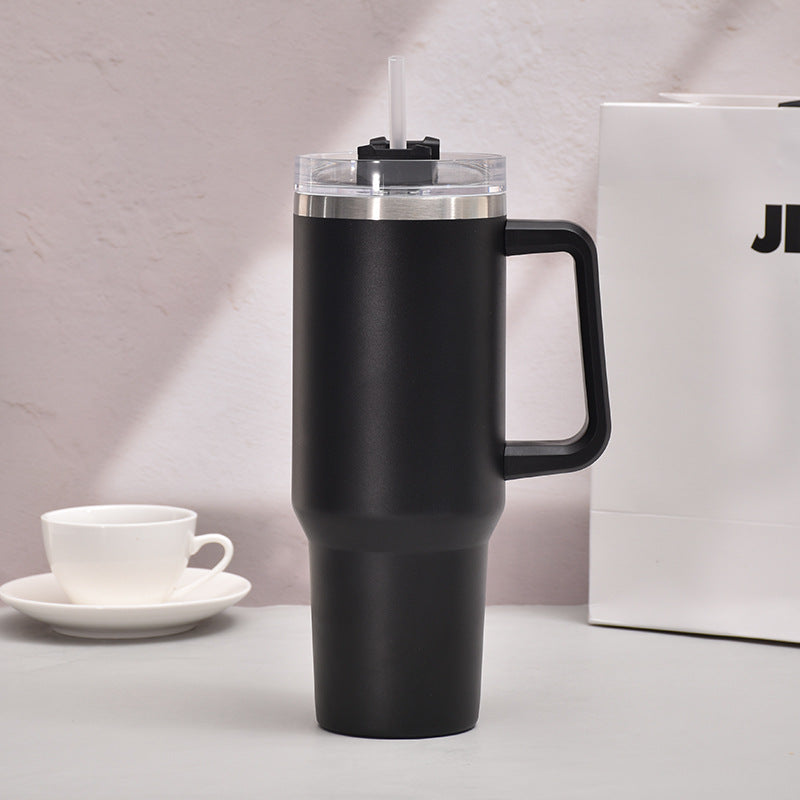 Stainless Steel Water Tumbler Cup Large Capacity with Straw