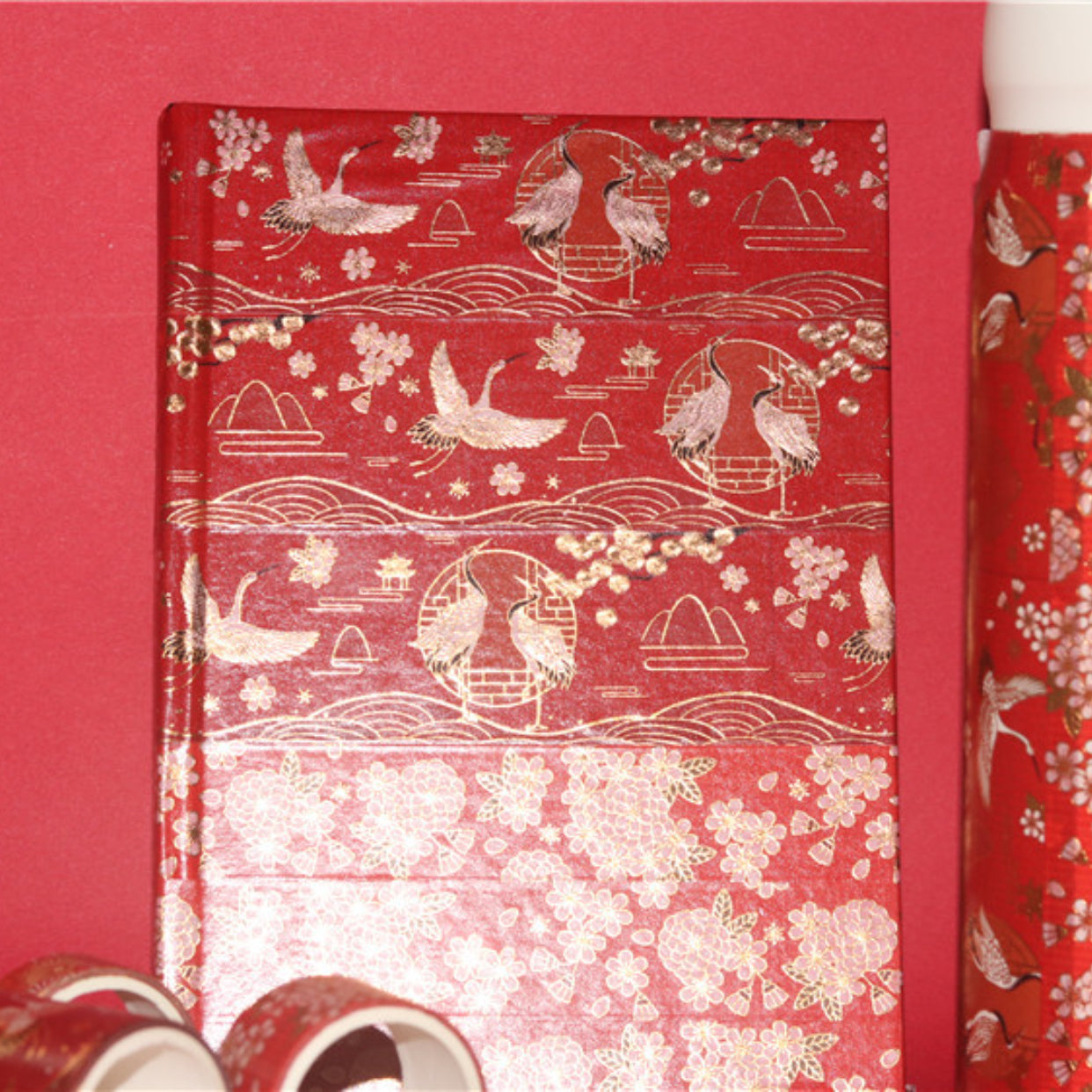 Bird Tape Crane Cherry Flower Pattern Decorative Tapes