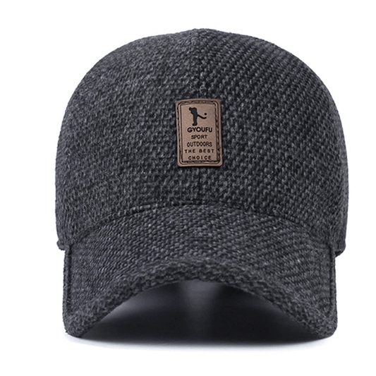 Men's Cotton Winter Baseball Cap with Ear Protection