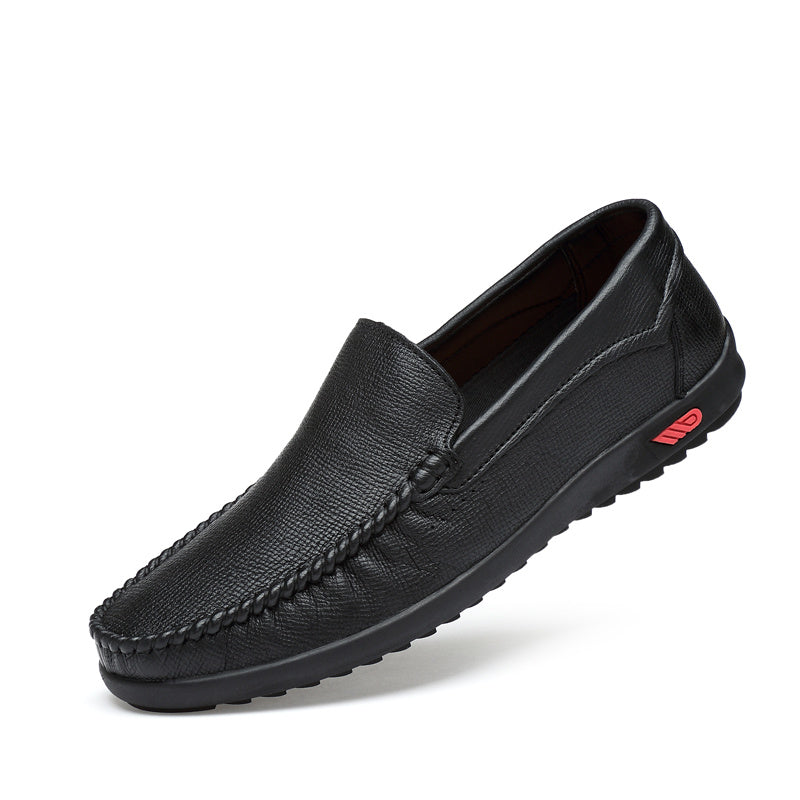 Men's Braided Stitch Loafers - Stylish Slip-On Shoes