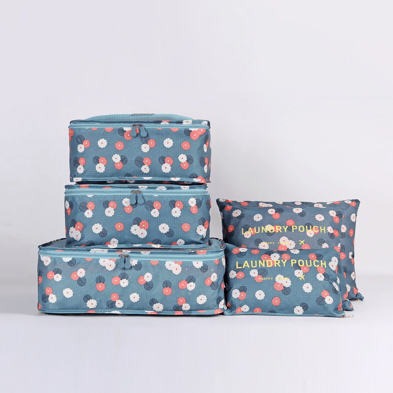 6pcs Travel Storage Bag Set for Clothing Underwear Luggage Packing