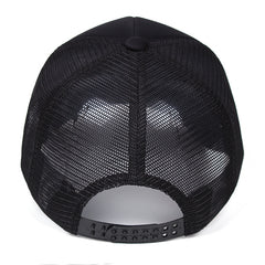 Letter Embroidered Trucker Hat Unisex Adjustable Snapback Mesh Baseball Cap