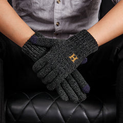 Men's Winter Double Layer Thick Knitted Gloves
