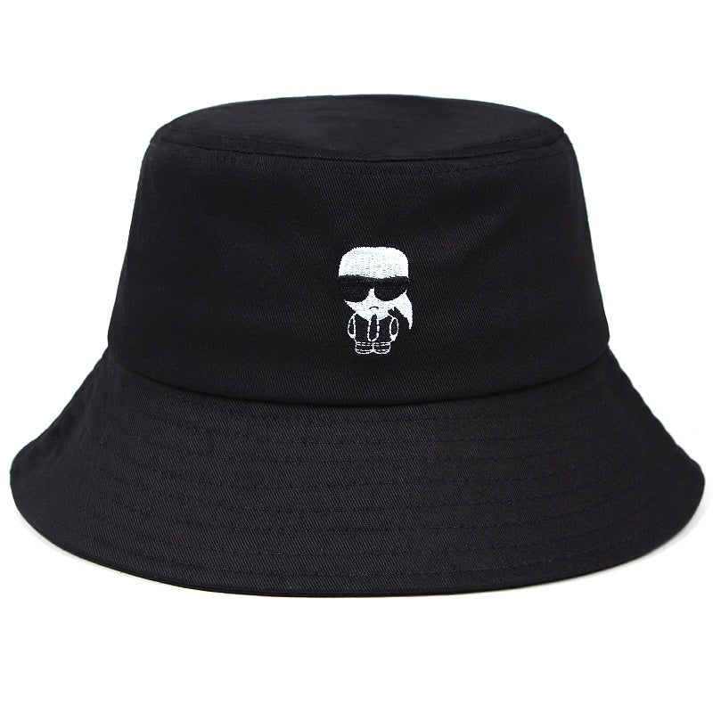 Little Man Embroidery Bucket Hat Hip Hop Cartoon Sun Hats Lightweight Bre...