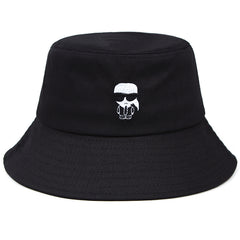 Little Man Embroidery Bucket Hat Hip Hop Cartoon Sun Hats Lightweight Bre...
