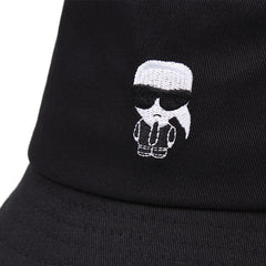 Little Man Embroidery Bucket Hat Hip Hop Cartoon Sun Hats Lightweight Bre...