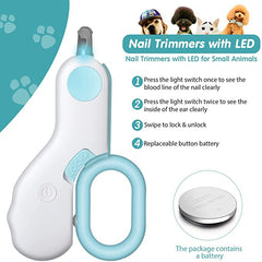 Professional Pet Nail Clippers with LED Lights - Easy and Safe Trimming
