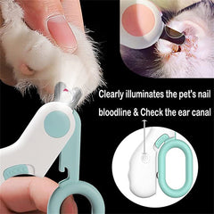 Professional Pet Nail Clippers with LED Lights - Easy and Safe Trimming