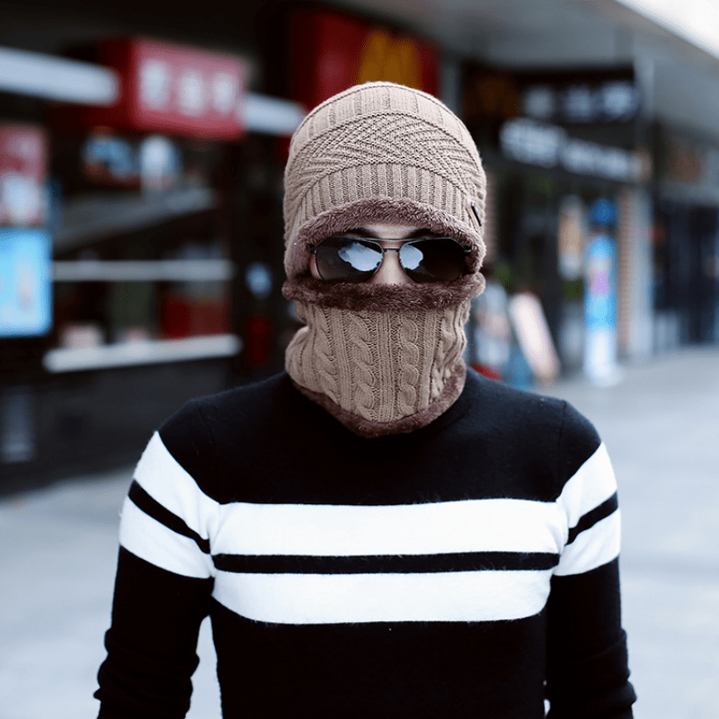 Men's Knitted Hat And Muffler Set for Winter