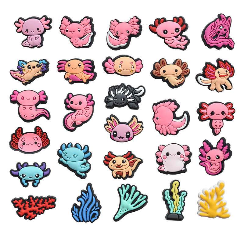 28pcs Marine Animal Shoe Charms For Clogs Sandals PVC Shoe Decorations