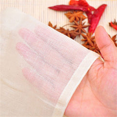 10pcs Reusable Muslin Drawstring Bags for Soap Herbs Tea