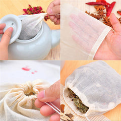 10pcs Reusable Muslin Drawstring Bags for Soap Herbs Tea