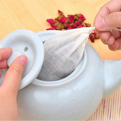 10pcs Reusable Muslin Drawstring Bags for Soap Herbs Tea