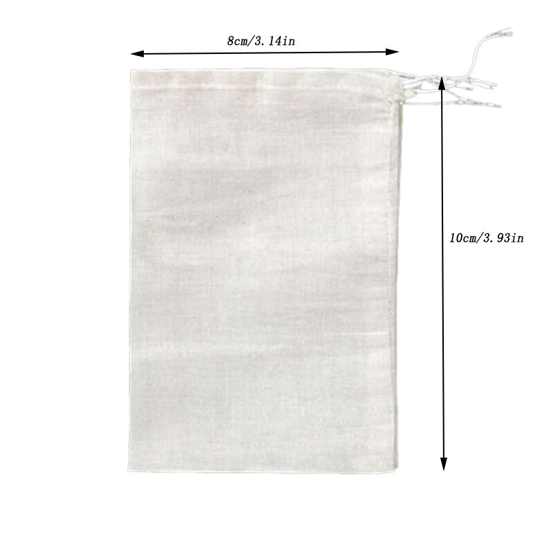 10pcs Reusable Muslin Drawstring Bags for Soap Herbs Tea