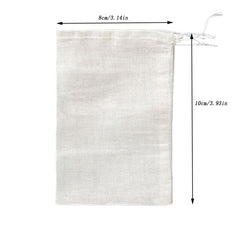 10pcs Reusable Muslin Drawstring Bags for Soap Herbs Tea