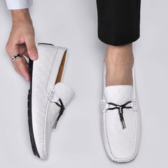 Men's Plaid Slip On Loafers Wear Resistant