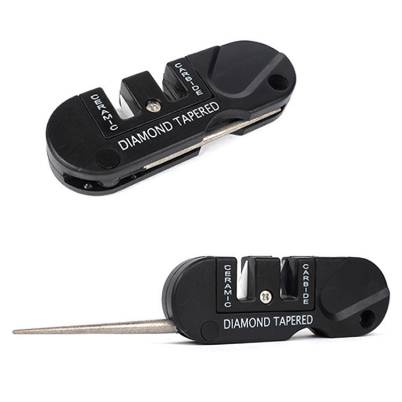 Portable 4-In-1 Tungsten Steel Sharpener for Camping