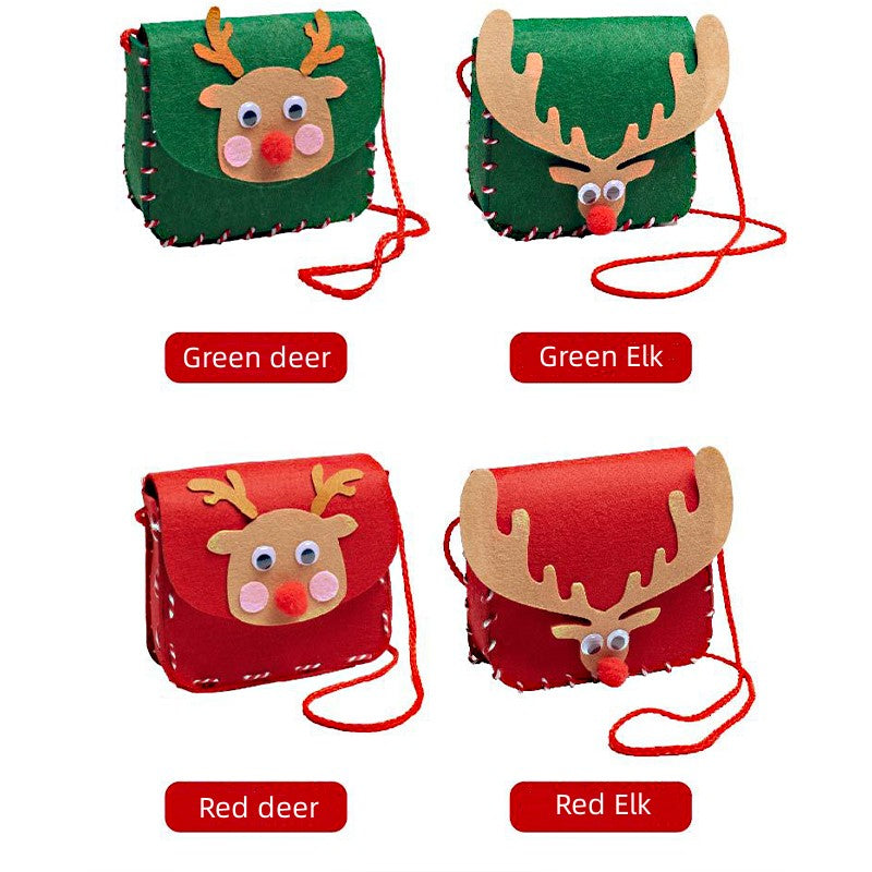 Christmas Deer Backpack DIY Material Bag for Kids