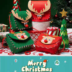 Christmas Deer Backpack DIY Material Bag for Kids