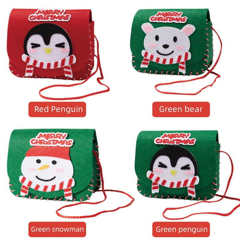 Christmas Deer Backpack DIY Material Bag for Kids