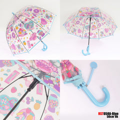 Colorful Princess Umbrella Transparent Plastic Unicorn Kindergarten Umbrella