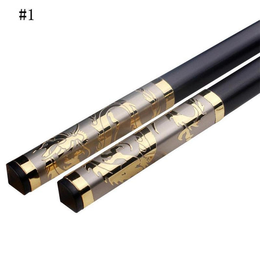 Chinese Golden Dragon Chopsticks Non slip Alloy Sushi Household Tableware
