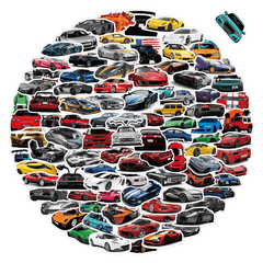 100 Sports Car Graffiti Waterproof Stickers DIY Materials