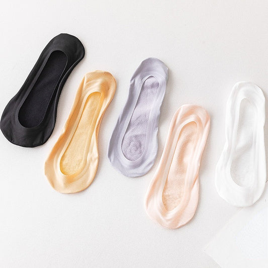 5 Pairs Low Anti Slip Liner Socks for Women