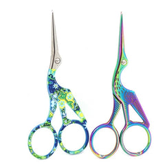 Stainless Steel Gilded Crane Scissors Retro Bird Scissors