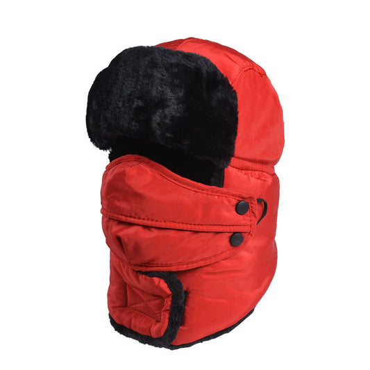 Thickened Fleece Warm Ears Protection Ski Hat