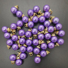 DIY 16pcs 10MM Mini Pearl Pendant Beads Earrings Jewelry Making