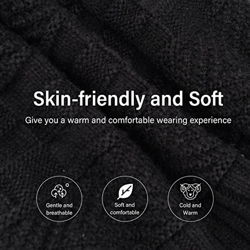 Winter Fleece Beanie Hat & Scarf Set for Outdoor Activities