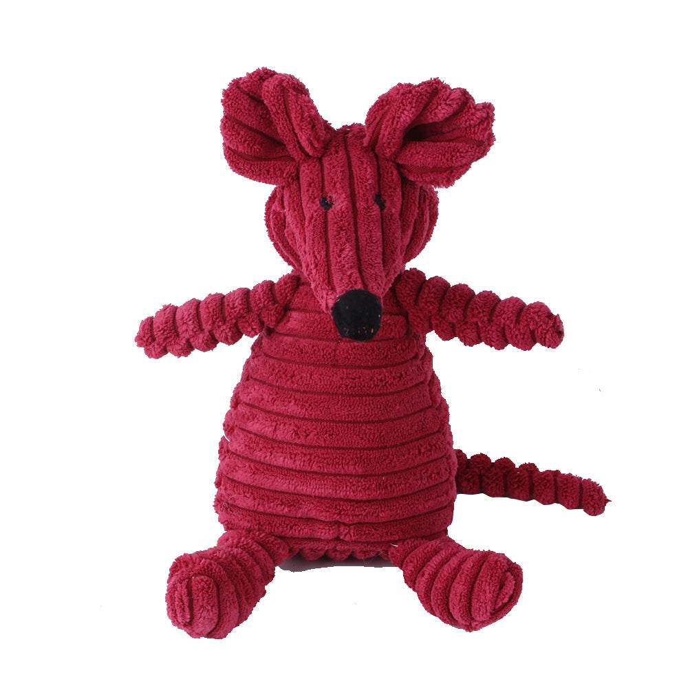 Dog Chew Toy: Animal Plush Squeaker & Rope