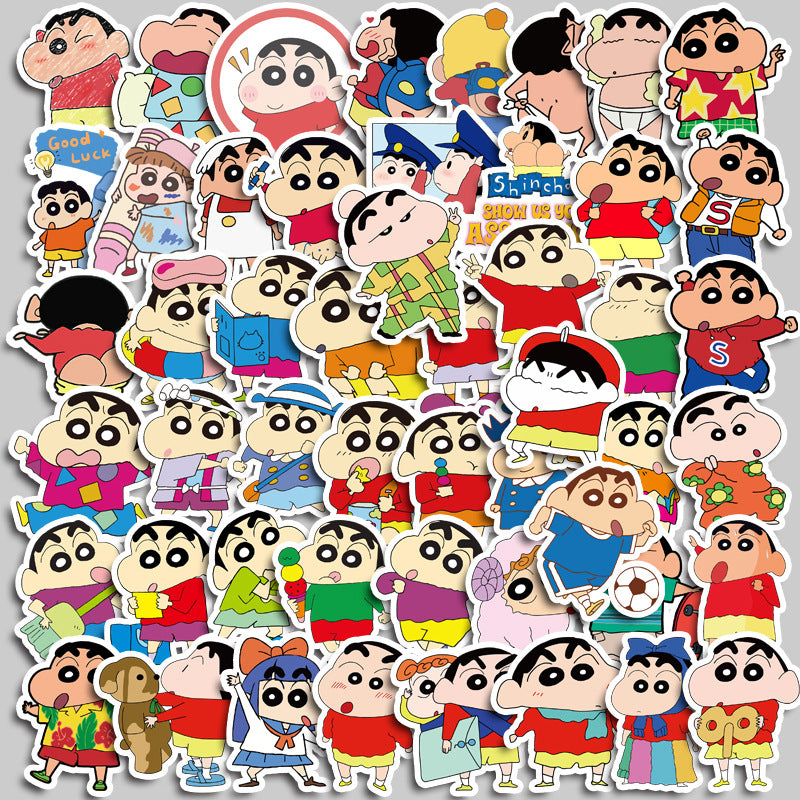 50pcs Shin Chan Graffiti Stickers for DIY Stationery and Computers