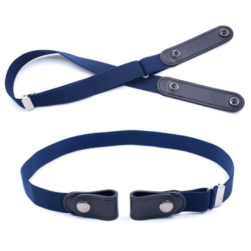 Men's No Buckle Elastic Waist Belt Casual Adjustable Elastic Buckle Belt