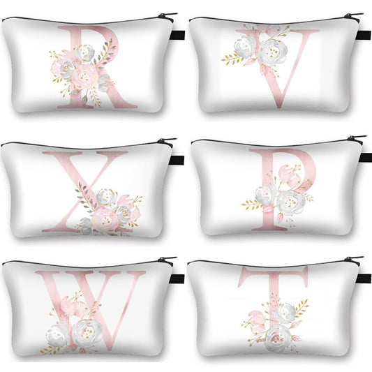 Portable Pattern Cosmetic Bag Travel Makeup Storage Bag With Zipper
