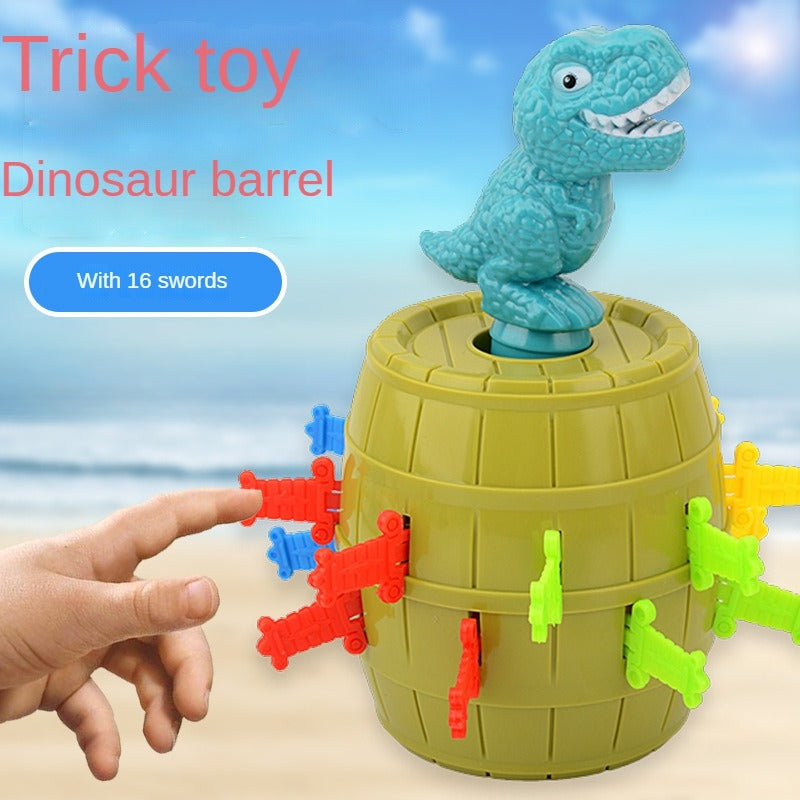 Dinosaur Tricky Wooden Barrel Interactive Game Toy