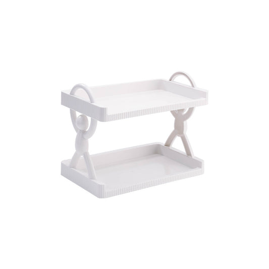 2 Layer Figure Shape Wall Mount Guard Rail Storage Rack