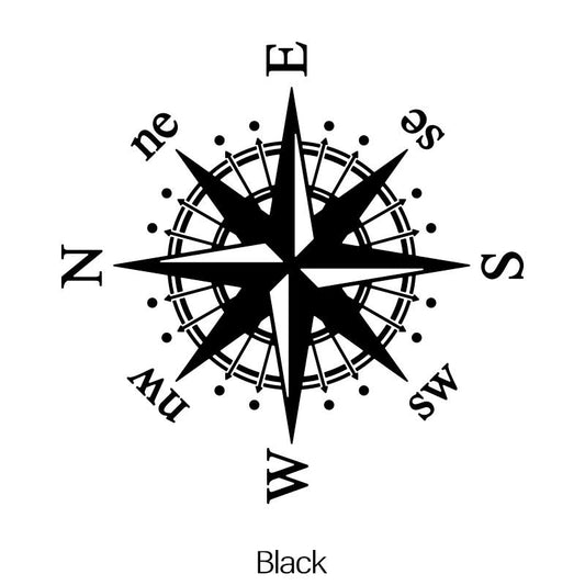 Compass Reflective Vinyl Car Sticker Decal for Vehicles Trucks Bumpers Windows L