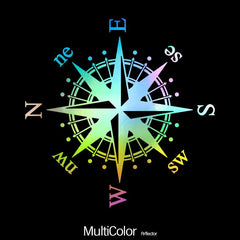 Compass Reflective Vinyl Car Sticker Decal for Vehicles Trucks Bumpers Windows L