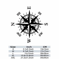 Compass Reflective Vinyl Car Sticker Decal for Vehicles Trucks Bumpers Windows L