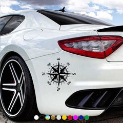 Compass Reflective Vinyl Car Sticker Decal for Vehicles Trucks Bumpers Windows L