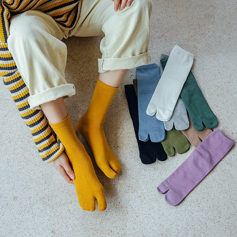 Crew Socks Solid Toe Socks Women's Stockings