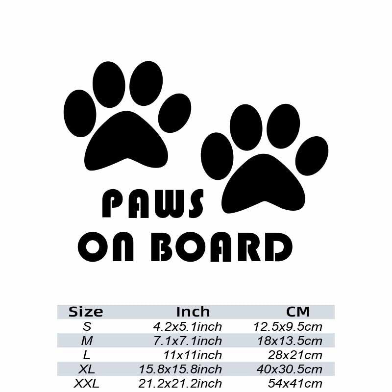 Dog Paws Car Stickers Reflective JDM Style Vinyl Decals