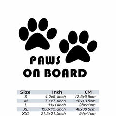 Dog Paws Car Stickers Reflective JDM Style Vinyl Decals