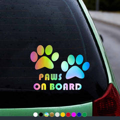 Dog Paws Car Stickers Reflective JDM Style Vinyl Decals